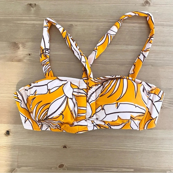 Sz. XS Target Kona SOL Sunshine Yellow White Bandeau bikini Top NWOT (OO12) - Picture 8 of 9